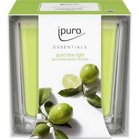 ipuro ESSENTIALS Duftkerze Lime Light 125 g Kerze Glas Duft Kerze Kerzen (1/2)