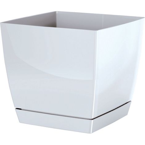 COUBI DUKP155 Blumentopf mit Untersetzer  Weiß