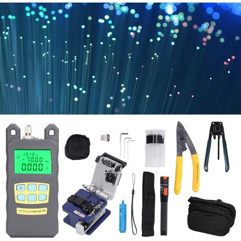 Kit d'outils pour fibre optique de 15 pièces comprenant un débitmètre optique DXP-20B (1/5)