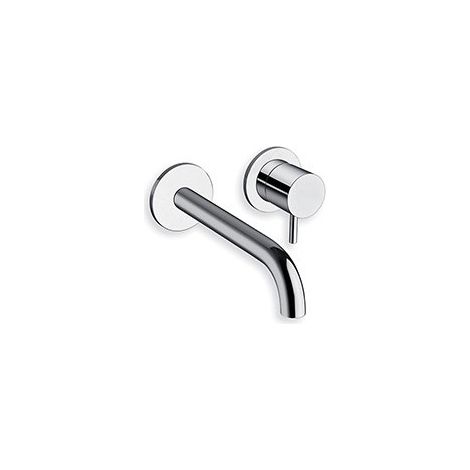 Cristina Ondyna – Mitigeur de lavabo mural 2 trous chromé 18cm – Aérateur anticalcaire – Hauteur sous bec 35mm – Saillie 180mm – TV25751 (1/6)