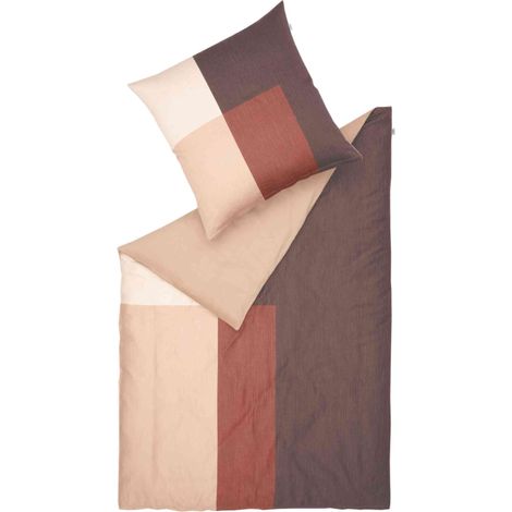 SCHÖNER WOHNEN Satin Bettwäsche ART - 1 Stück 155x220 cm, Burgund