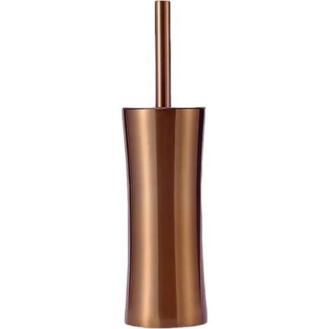 WC-Bürste und Halter-Set aus Edelstahl, goldfarben, gebürstetes Gold, Badezimmeraccessoires, WC-Bürste und Halter, Badezimmer-WC-Bürste (Antikgold)