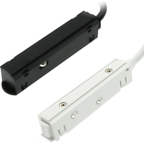 IluminaShop - Conexion con Cable de Inicio para Carril Magnetico Serie Detail  Negro (1/4)