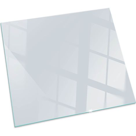 Plaque décorative de sol avec impression sous cheminée protection et design Couleur Gris clair Carrée 60x60 cm (1/5)