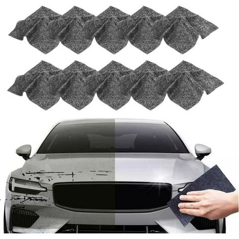 Lot 10 Lingettes Nano Vertes Rayures Voiture Effaceur Polissage Microfibre (1/5)
