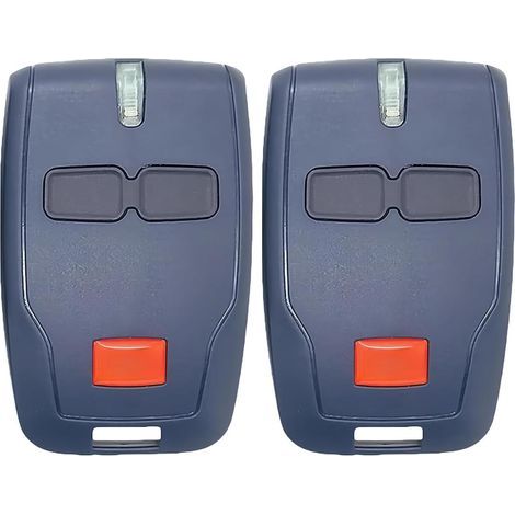 Applicable to Pack of 2 Universal 433 MHz Rolling Code Garage Door Remote Controls - 2 Channels, Compatible with Mitto 2, Kleio, Ghibli, TRC2 - Replacement for Gates and Garage Doors, Secure and Grogr (1/5)