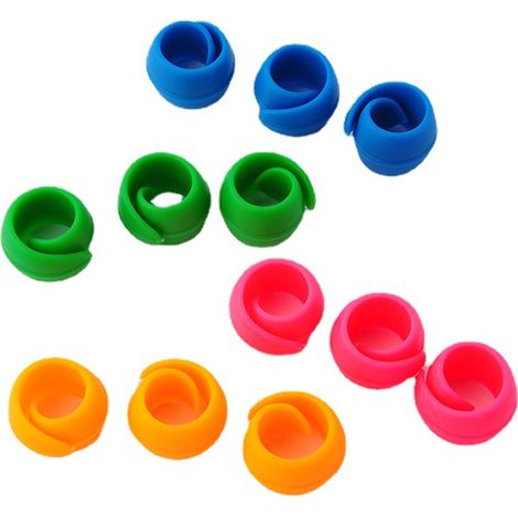 Lot de 12 (4 couleurs) pinces à bobines de couture, porte-bobines, pinces à canette, adaptées aux bobines de machines à coudre et à broder. (1/5)