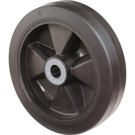 BS Rollen Roue de remplacement Caoutchouc plein élastique noir Roulement à rouleaux Ø 160 mm 250 kg - B60.160 (1/3)