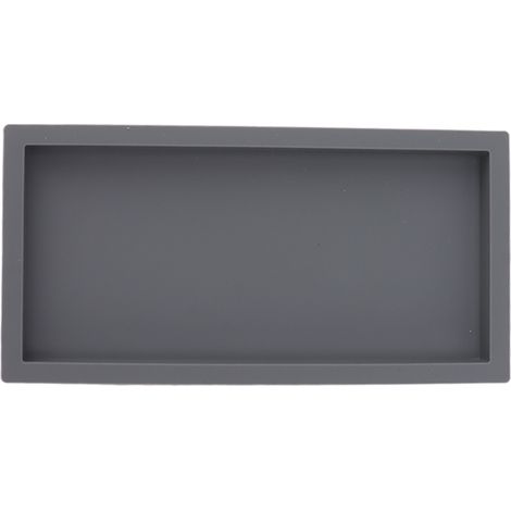 Plateau de rangement en silicone pour distributeur de savon, résistant aux chocs, pour lavabo de salle de bain, couleur gris (1/5)