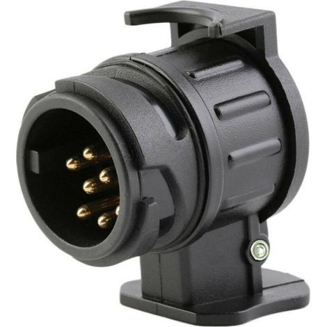 Adaptateur de remorque de 13 Broches à 7 Broches pour connecteur de Prise électrique de Prise Caravane de Camion d'attelage de remorque de Prise européenne Standard (1/4)