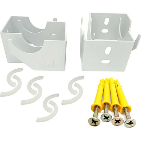 Supports de fixation pour radiateur vertical à colonne, blanc (1/5)