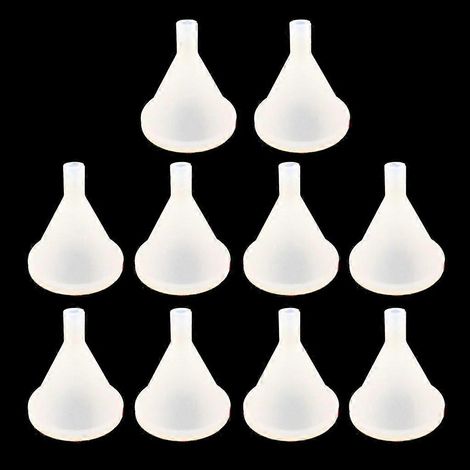 10 Stück kleine Silikon-Trichter für Parfümfläschchen, Mini-Flüssigkeitstrichter für Öle, Labore (1/4)