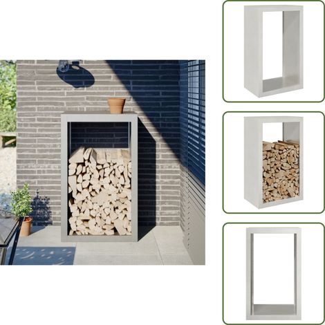 Brennholzregal 60x40x100 cm Edelstahl - Brennholzregal - Brennholzregale - Kaminholzregal - Feuerholzregal (1/5)