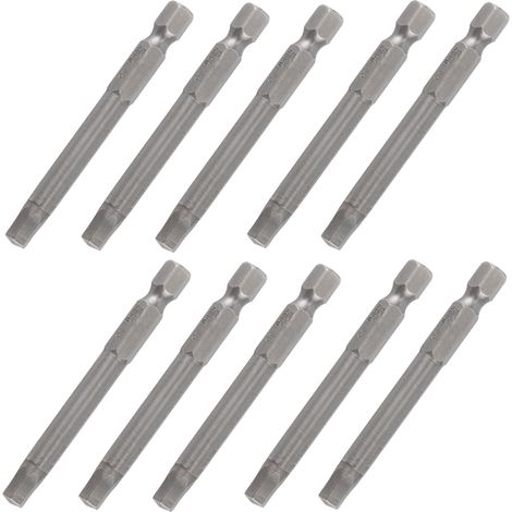10-teiliges Set elektrischer Schraubendreherbits, Sechskant, gehärtet, mit magnetischem Zubehör, S1/4 65 mm (1/5)