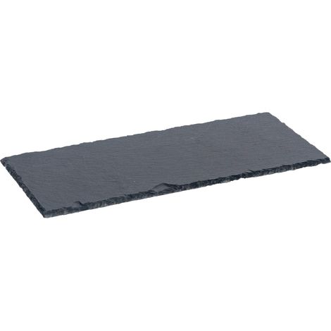 Assiette de service pour canapés et entrées en ardoise 290 x 120 mm, pieds rembourrés (1/5)