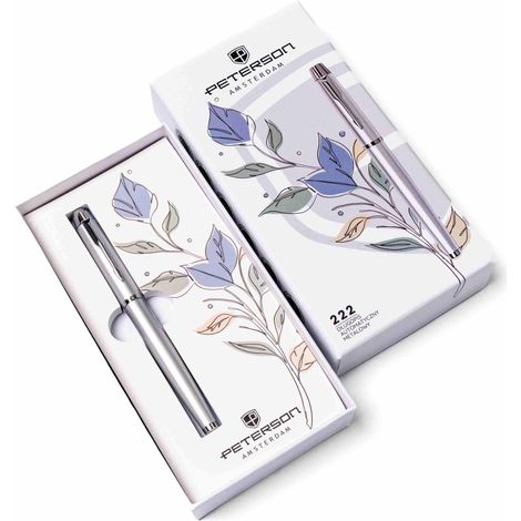 PTN 222-GB-8563 Kugelschreiber in Perlsilber mit Verpackung (1/5)