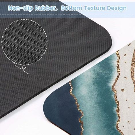 Tapis de bain antidérapant, tapis de sol absorbant 40 x 60 cm, tapis de bain en terre diatomée, vert (1/4)