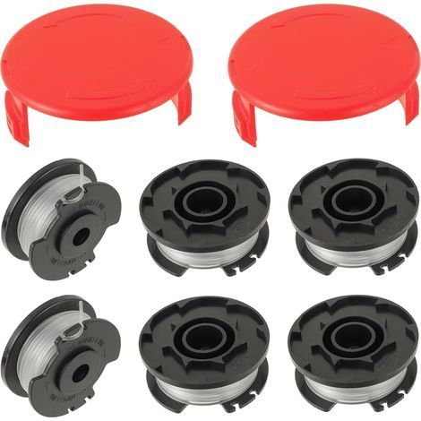 Bobine de Fil de Rechange pour Ein-hell GE-CT 18/28 Li et GE-CT 18/28 Li TC 5 m de longueur Ø 1,6 mm (6 Bobines + 2 Capuchon)