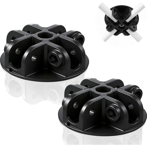Lot de 2 connecteurs de support central de toit à 4 voies pour tentes/auvents de toit extérieurs (1/5)