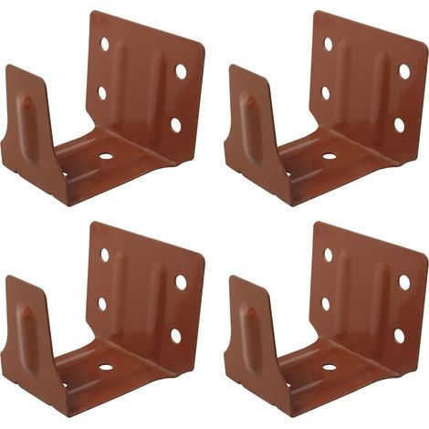 CCYKXA Set of 4 brown wooden blind installation support frames - Mounting brackets for window blinds and valances