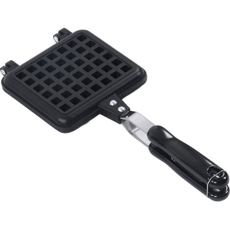 Quadratische Waffelform mit Antihaftbeschichtung aus Aluminiumguss, Waffeleisen, Backform für einarmige quadratische Waffeleisen (1/5)