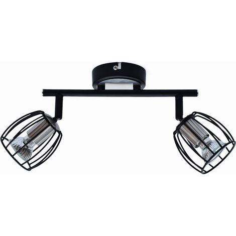 Candellux ZONK plafoniera 2 luci GU10 nera/satinata