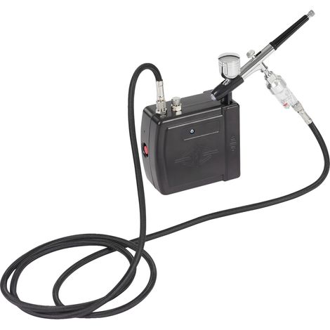 Kit de pistola de aire comprimido, presión ajustable, diseño duradero, negro, UE (1/2)