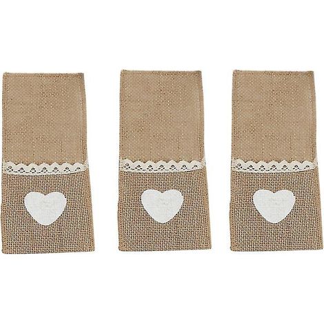 10-teiliger Besteckhalter aus Jute