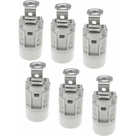 Culot pour ampoule flamme E14, en thermoplastique, noir, SES 52 mm de haut, filetage 1/8 IPS Hickey (1/5)