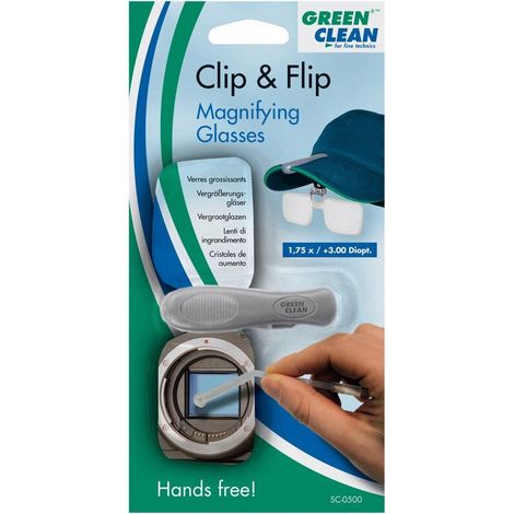 Gafas lupa green clean clip & flip manos libres ligeras (1/3)