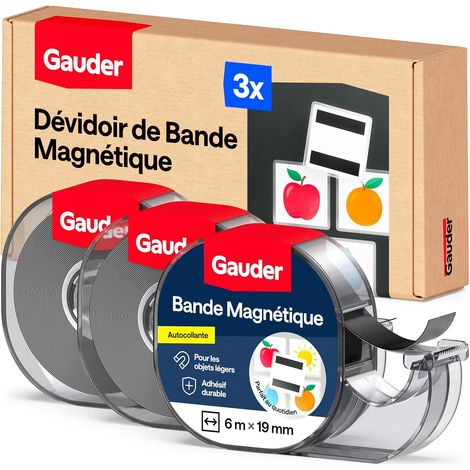 Bande magnétique avec distributeur (3 pcs de 6 m x 19 mm) (1/5)