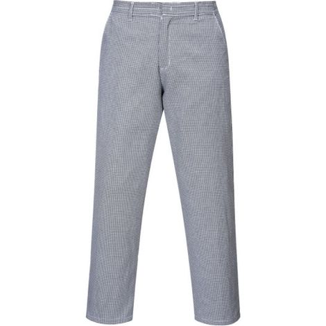 Pantalón de chef Harrow ajuste ceñido Unisex S068 XL Negro / Blanco (1/5)