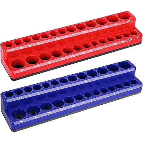 Organiseur de douilles magnétiques (2 pièces (1/4" SAE et métrique)) (1/5)