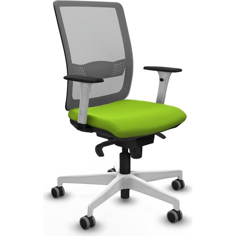 Chaise de bureau piqueras y crespo Haches accoudoirs blancs mousse (1/2)
