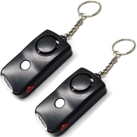 Portachiavi di autodifesa da 130 dB con allarme personale e luce LED, confezione da 2, per emergenze e sicurezza, ideale per donne, ragazze, bambini e anziani. (1/5)