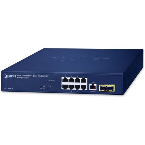 PLANET GS-4210-8T2S: conmutador de capa 2 con 8 puertos Gigabit y 2 puertos SFP de 100/1 Gbps