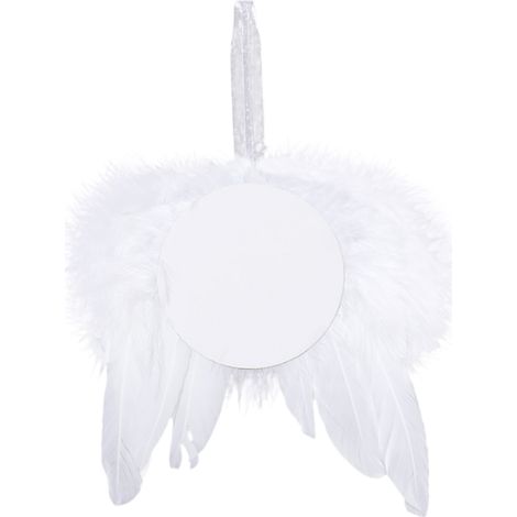 (1 pièce/rond) Ornement de Noël ailes d'ange imprimées par transfert thermique (1/2)