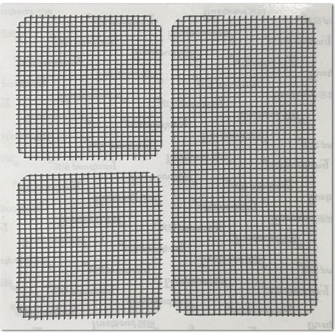 Parche de reparación, apto para mosquiteras y mallas de fibra de vidrio (negro, 10 cm x 10 cm, 20 unidades) (1/5)