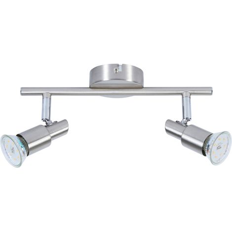 LED-Lampe 2er Spot Lina nickel-chrom 28 x 12 cm warmweiß (1/2)