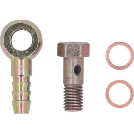 Headerbs Kit de Connexion en BANJO Tuyau D'eau Durable pour la Commande de Flux de Liquide CONTRÔLE INSTALLATION SIMPLE TURBO BANJO VIS/FITANCE, M10 X 1,5 Mm Convient pour Différentes Applications. (1/5)