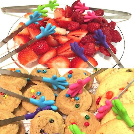 Mini pinces multifonctions, lot de 5 mini pinces en silicone ergonomiques, idéales pour la cuisine. (1/3)