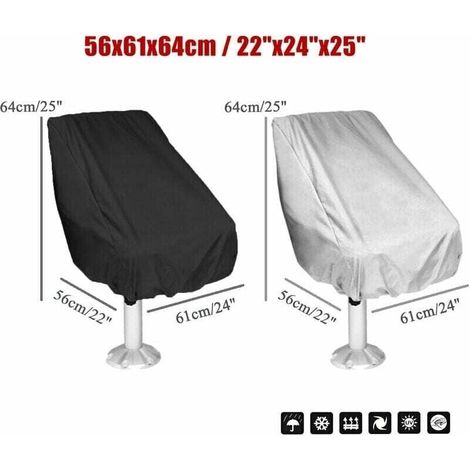 2PCS Housse Anti-poussière pour Chaise Yacht Captain Housse siège pour Usage extérieur 566164/30cm, Capot Protection Housses imperméables pour Chaise Yacht Captain, Contre Neige, Soleil (1/4)