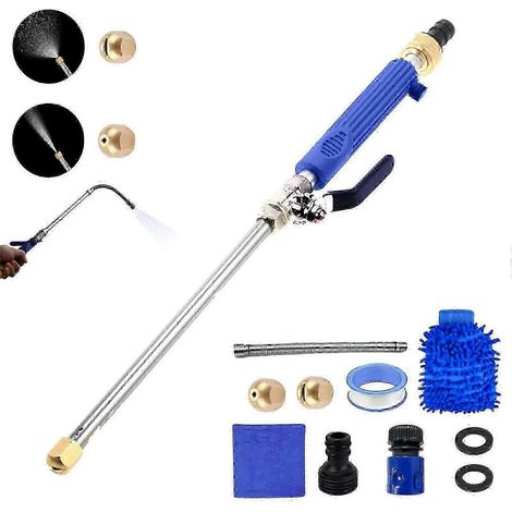 High Pressure Hose Nozzle 3000 Psi Garden Hose 2in1 High Pressure Washer Jet Nozzle (Blue, 1Pcs) (1/5)