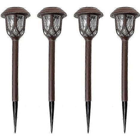 Lampes solaires Shxx pour usage extérieur, bornes lumineuses solaires décoratives, éclairage solaire de jardin pour allées, trottoirs et voies d'accès. (ipl) Xq-sd122 (1/4)