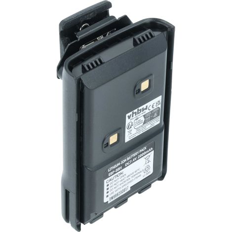vhbw 1x Akku kompatibel mit Alinco DJ-A41, DJ-A11, DJ-W500, DJ-W100 Funkgerät, Walkie Talkie (2000 mAh, 7,4 V, Li-Ion) + Gürtelclip