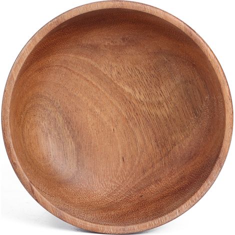 Bol En Bois - 14 x 4 cm - Pour Salade Et Fruits - Usage Cuisine Et Service - 1 Pièce (1/5)
