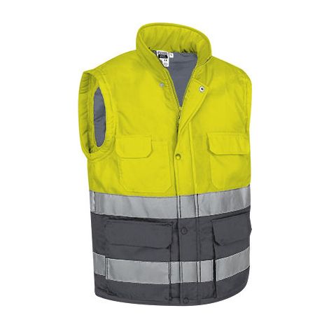 Chaleco de alta visibilidad BERGEN L Amarillo fluor / Gris carbon