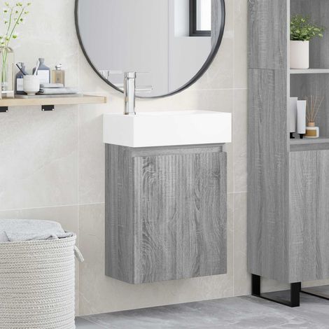 Módulo de baño con grifería  gris 45,5 x 22,5 x 84 cm