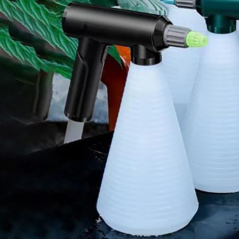Bouteille pulvérisateur électrique 1L USB ergonomique pour plantes, jardin noir, buse courte, arrosage confortable (1/5)