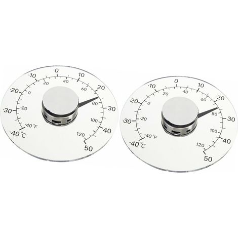 2 Pièces Baromètres Pour La Maison Météo Celsius Indicateur De Température à Cadran Autocollant De Jauge De Température Thermomètre Extérieur Sans (1/5)